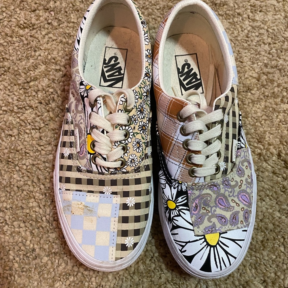 Low top patchwork vans